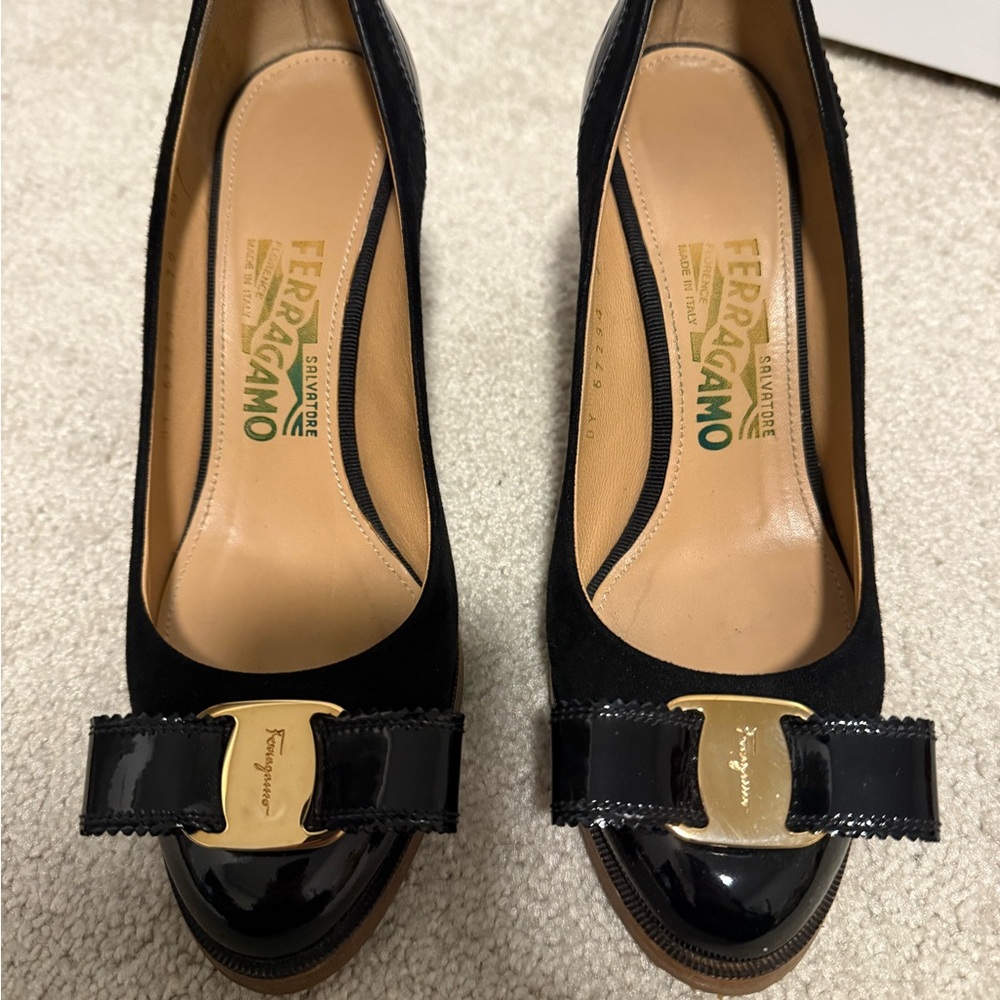 Ferragamo double bow high heels